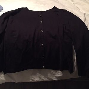 Black button up cardigan with blingy buttons